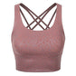Wirefree Padded Strappy Yoga Bra Longline Medium Impact Sports Bras