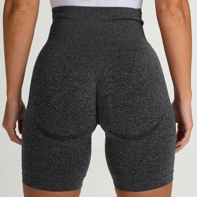 Back view of FlexCurve Seamless High-Waist Sculpt Shorts showcasing comfort and style.
