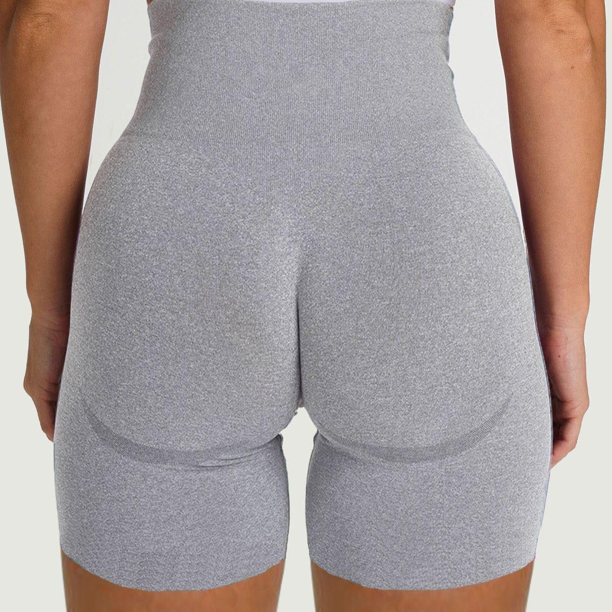 Back view of FlexCurve Seamless High-Waist Sculpt Shorts showcasing their sleek silhouette.
